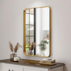 Easly 30 x 22 Inch Gold Bathroom Mirror - Image 8
