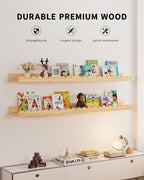 Shario Nursery Book Shelves, Scalloped Shelves, Wall Book Shelves - Image 2