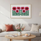 Framed Floral Wall Art for Bedroom, Large Pink Flower Canvas Artwork for Living - Image 3