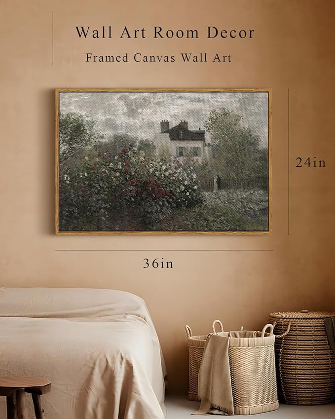 InSimSea Framed Canvas Wall Art Vintage Decor, Farmhouse Room Aesthetic - Image 5