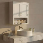 SUPER DEAL Bathroom Wall Cabinet Over The Toilet, Wall Mount Storage Medicine - Image 5