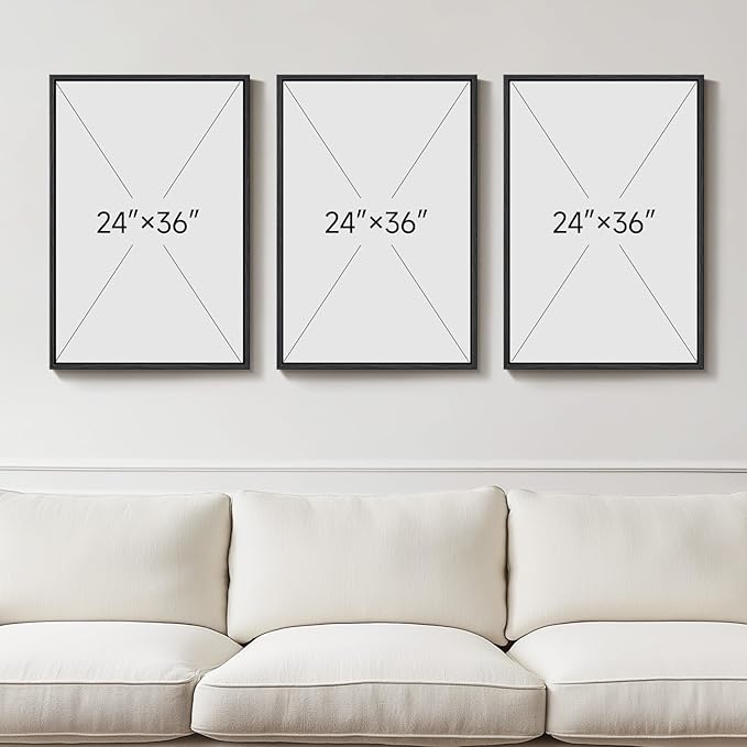 Large Framed Black and White Abstract Wall Art - Image 3