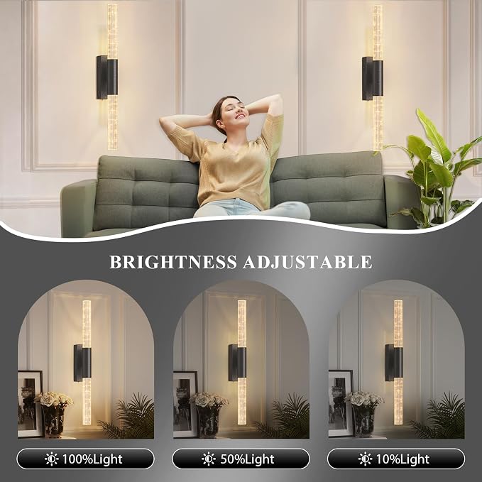 camuucci Battery Operated Wall Sconces Set of 2 Rechargeable Battery Powered - Image 5