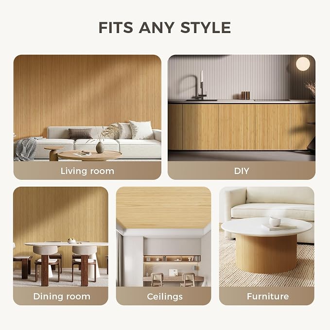 OUZUGIE 1 Pack 96x48 Inch Natural Bamboo Wall Panel – Twinned Carbides Pole - Image 4