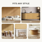 OUZUGIE 1 Pack 96x48 Inch Natural Bamboo Wall Panel – Twinned Carbides Pole - Image 4
