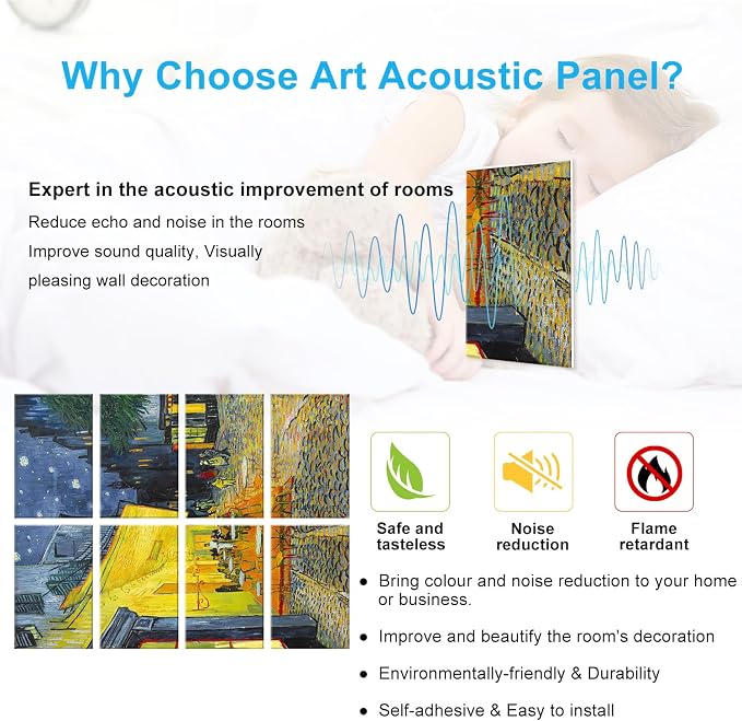 JBER Art Acoustic Panels, 45X36 Inches Acoustical Wall Panels, Sound Absorbing - Image 3