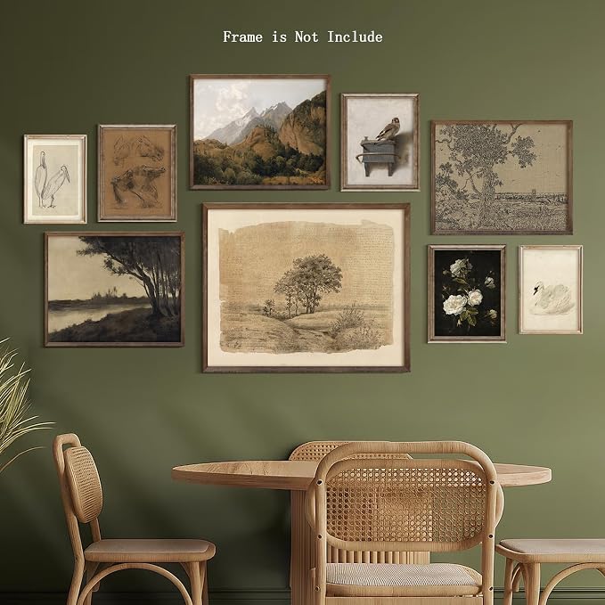 9Pcs Vintage Gallery Wall Art Decor Prints Neutral Farmhouse Wall Decor Nature - Image 5