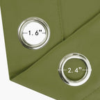 LEMOMO Blackout Curtains 52 x 120 Inch Long Olive Green Curtains Set of 2 - Image 5