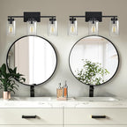 3-Light Bathroom Vanity Light, Modern Black Wall Lights - Image 6