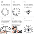 40 Inch Large Wall Clock for Living Room – Black Metal Clock - Image 5