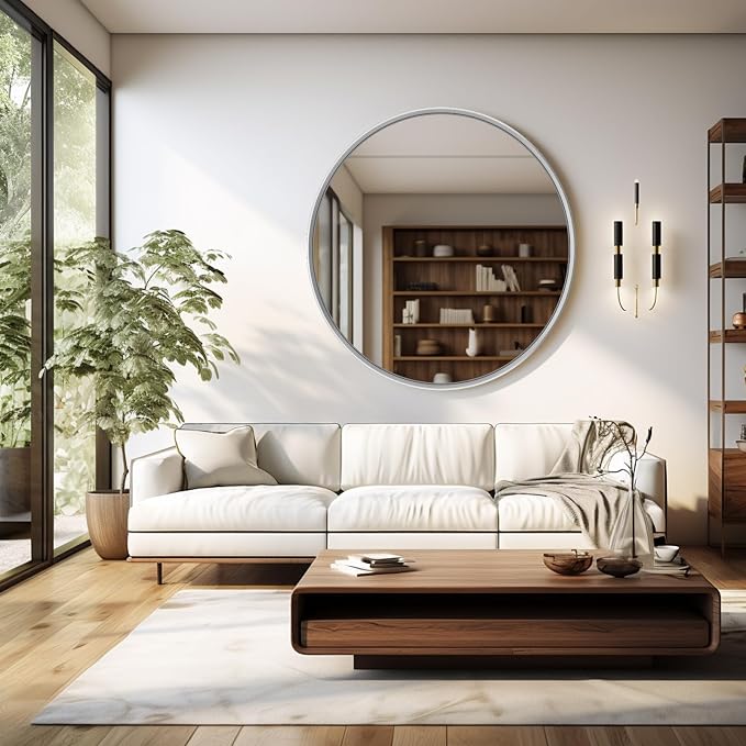 30 Inch Round Bathroom Mirror - Image 8