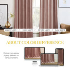 NICETOWN Dusty Pink Velvet Curtains 90 inches Long 2 Panels Set, Thermal - Image 3