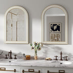 Reflinto 36x24 Inch Rustic Farmhouse Arched Wall Mirror, Distressed Wooden - Image 7