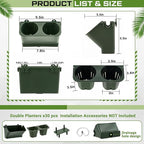 Briwooody 30 Set 60 Pocket Vertical Stackable Wall Planters Kit Outdoor Self - Image 3