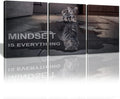 Mindset is Everything Motivational Wall Art, KAWAHONE Inspirational by KAWAHONE