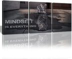 Mindset is Everything Motivational Wall Art, KAWAHONE Inspirational by KAWAHONE