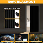 AJAZZ 100% Blackout Magnetic Door Curtain Accordion Doors Interior Closet Door - Image 4