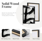 Framed Black and White Abstract Wall Art Set of 2 - Image 5