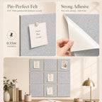 Large Cork Boards for Walls – 48" x 36" Self Adhesive Felt Wall Tiles - Image 3