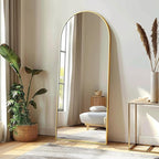 Dewfig Arched Gold Full Length Mirror, Full Body Mirror - Image 4