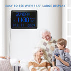 Raynic Digital Clock, 11.5" Large Display Calendar Clock - Image 2