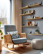 AMADA HOMEFURNISHING Long Wall Shelves, Rustic Farmhouse Style, Wood Floating - Image 7