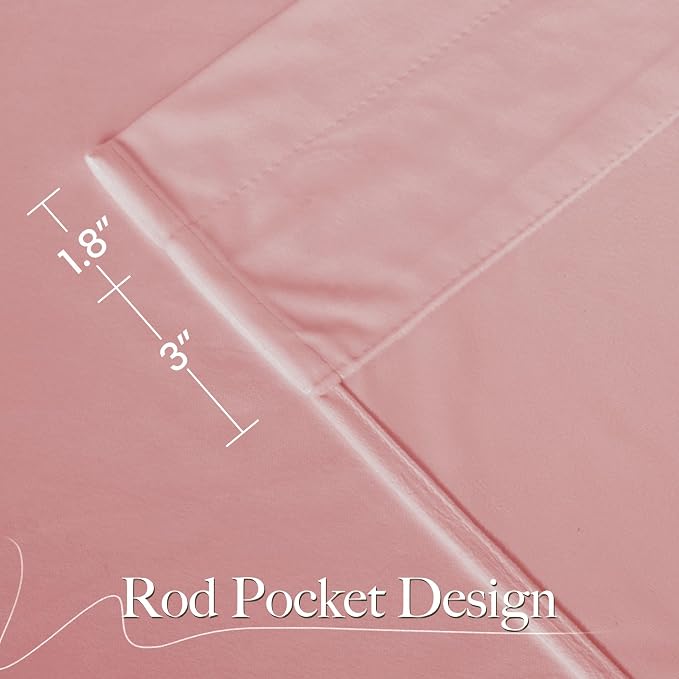 NICETOWN Pink Velvet Curtains 84 inch Long 2 Panels - Image 2
