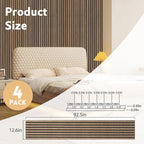 RITOLLO 4 Pack Wood Panels for Wall, 92.5"×12.6" Wood Slat Acoustic Panels for - Image 2