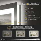 Briivue 84x40 Inch LED Bathroom Mirror - Image 3