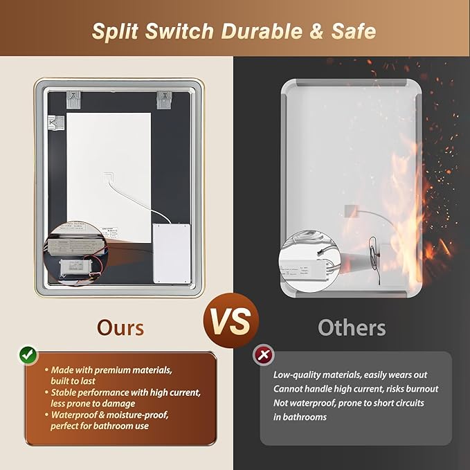 32x40 Inch LED Bathroom Mirror - Image 6