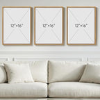 3 Piece Framed Minimalist Boho Canvas Wall Art - Image 9