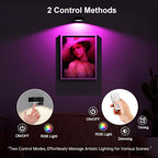 3 Pack Picture Lights for Wall, 13 RGB Color Rechargeable Battery Operated wall - Image 3