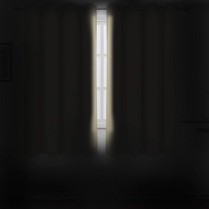 LEMOMO Beige Thermal Blackout Curtains/52 x 63 Inch/Set of 2 Panels Room - Image 3