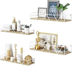 Amaoot Floating Shelves Set of 3, Home Wood Wall Shelf, Farmhouse Shelf by Amoot