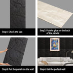 4-Pack 3D PU Stone Wall Panels for Interior Decor - Image 5