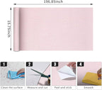 Grasscloth Peel and Stick Wallpaper 15.75x196.85inch Modern Pink Removable - Image 9