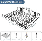 2 Pack Garage Wall Shelf, Wall Mounted Storage Shelves, Heavy Duty Metal Shelves - Image 2