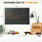 Cork Board Tiles for Wall with Push Pins, Removable 36" x 24" Slat Bulletin - Image 2