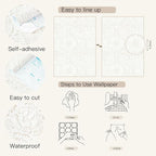 Heroad Boho Peel and Stick Wallpaper Modern Floral Wall Paper Neutral Beige - Image 9