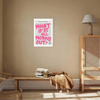 Drimiler Retro Newspaper Pink Font Poster What If It All Works Out Canvas Wall - Image 8