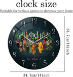 Kitchen Wall Clocks Battery Operated 14 Inches Glass Decorative Clocks - Image 5