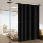 100% Blackout Room Divider Curtains Sets Black 1 Panel W100 x L84in No Drill by AJAZZ