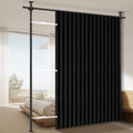 100% Blackout Room Divider Curtains Sets Black 1 Panel W100 x L96in No Drill by AJAZZ