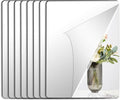 JUNEBRUSHS 8 Pack Self Adhesive Acrylic Mirror, 12x16 Inch Mirror Tiles by JUNEBRUSHS