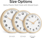 AKCISOT Wall Clock, Boho Kitchen 10 Inch Wall Clocks Battery Operated Non - Image 3