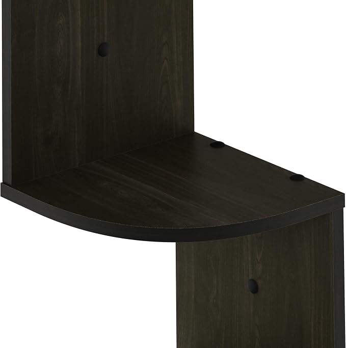 Furinno Rossi Wall Mount Floating Corner Shelf, 3-Tier Radial Set of 2 - Image 9