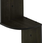 Furinno Rossi Wall Mount Floating Corner Shelf, 3-Tier Radial Set of 2 - Image 9