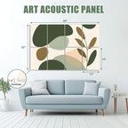 8 Pack Art Acoustic Panels Sound Absorbing Boho Botanical Leaf Orange Green - Image 2