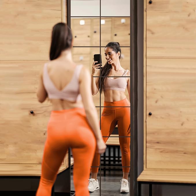 Delma Home Gym Mirrors, Square Large Wall Mirror - Image 7