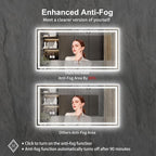 LED Bathroom Mirror with Lights, 72x36 Inch Gradient Front and Backlight LED - Image 6